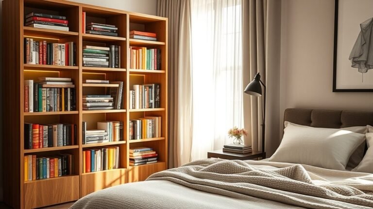 stylish bedside book storage