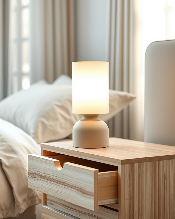 stylish bedside storage lamps