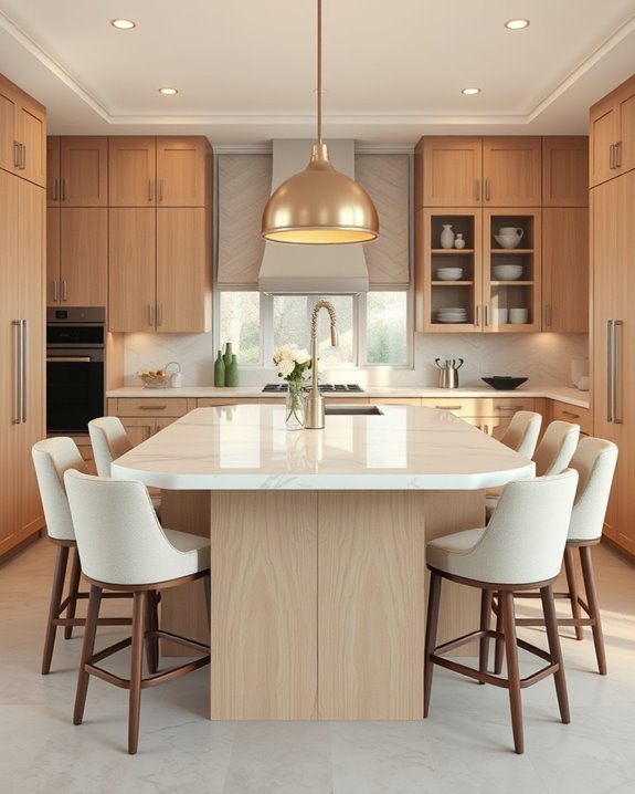 stylish beige kitchen islands