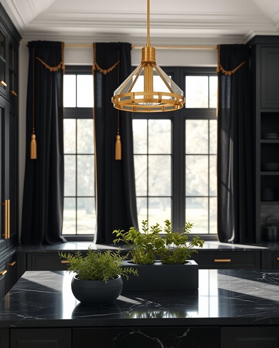 stylish black and gold