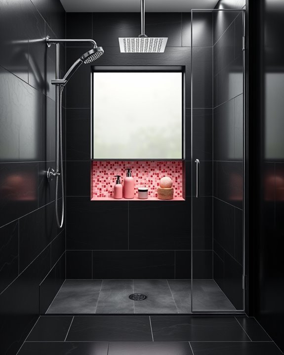 stylish black and pink niches