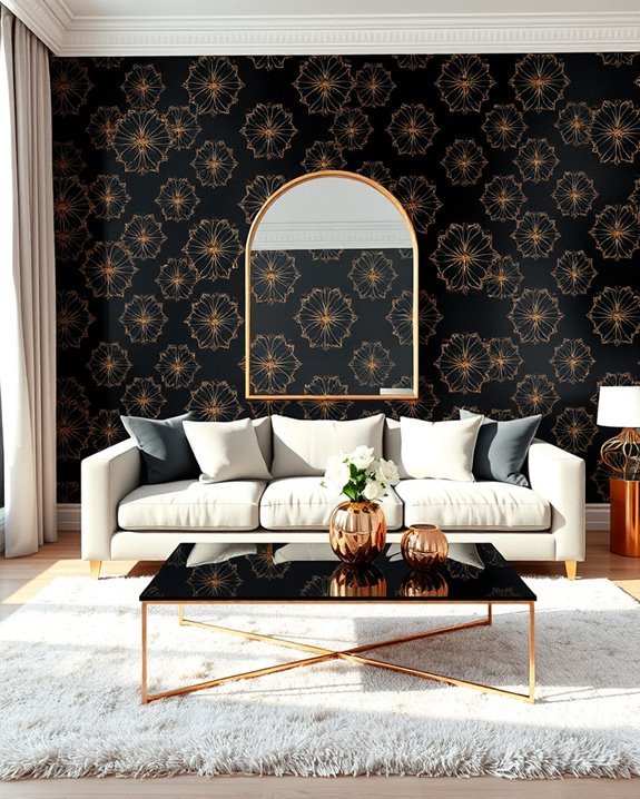 stylish black and rose gold