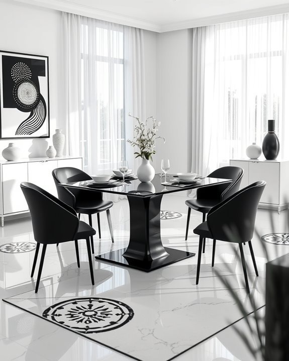 stylish black and white artwork