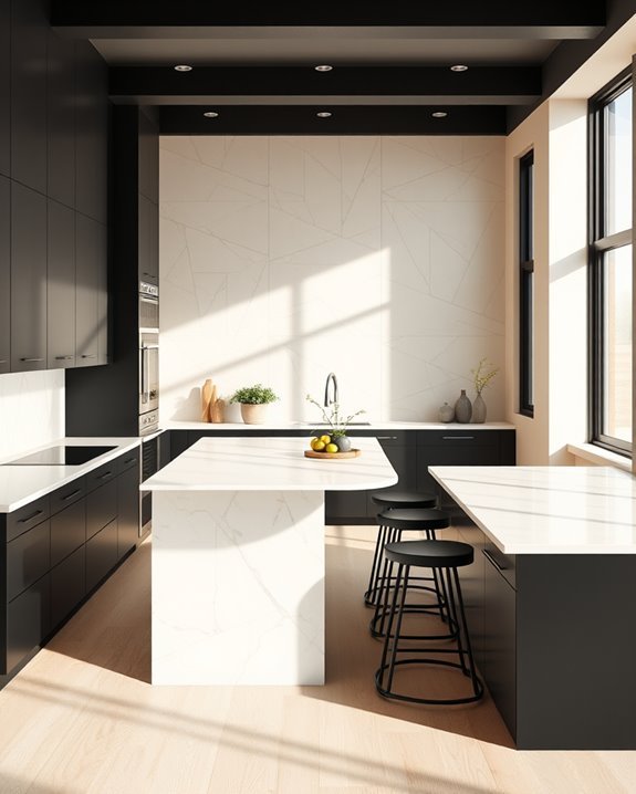 stylish black beige kitchens