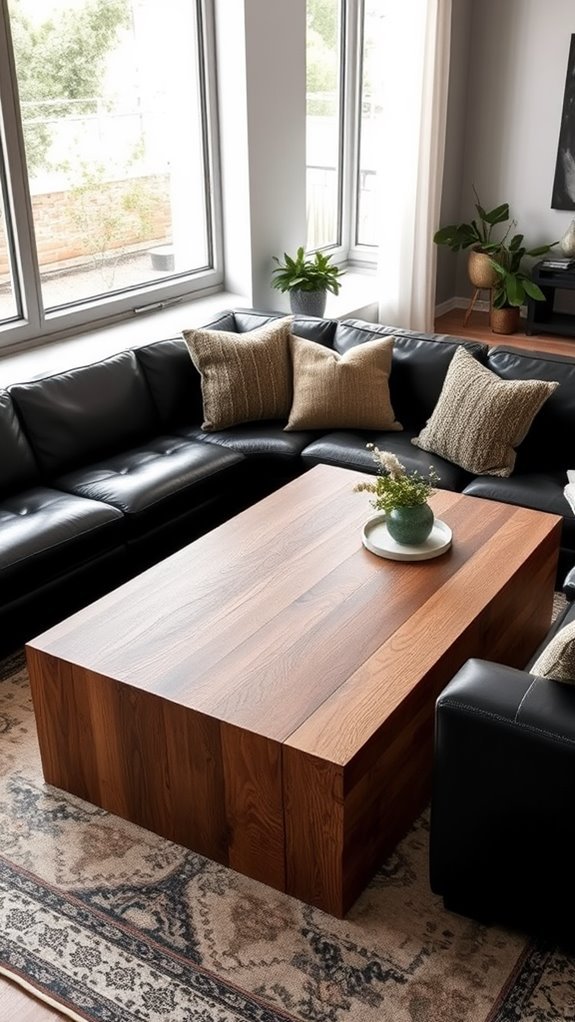 stylish black leather furniture