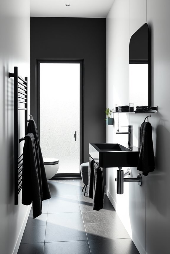 stylish black towel bars