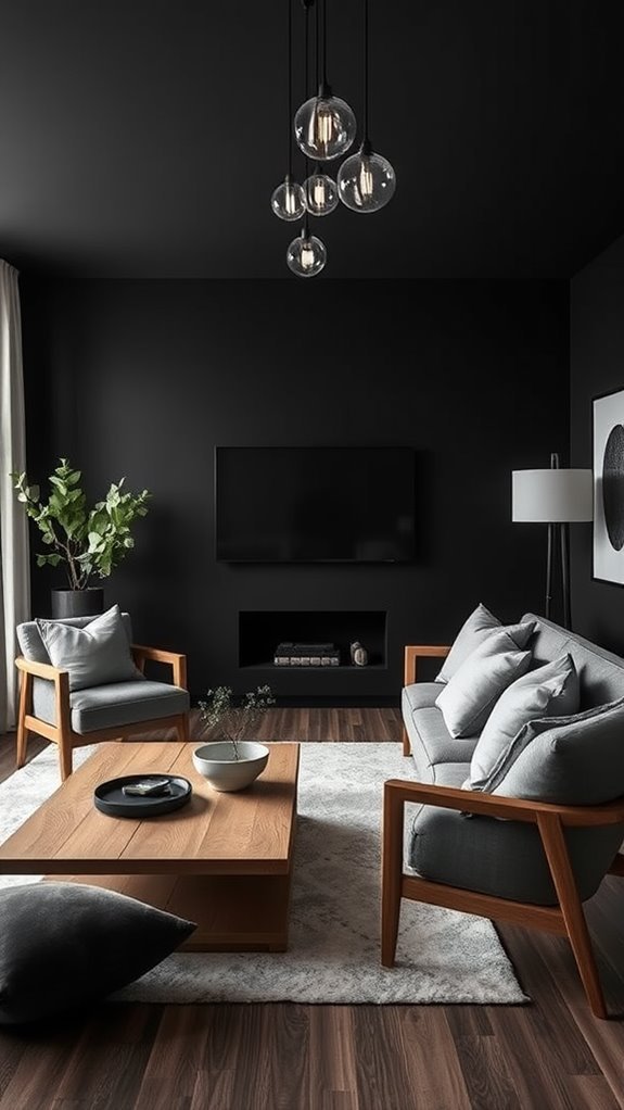 stylish black wall decor