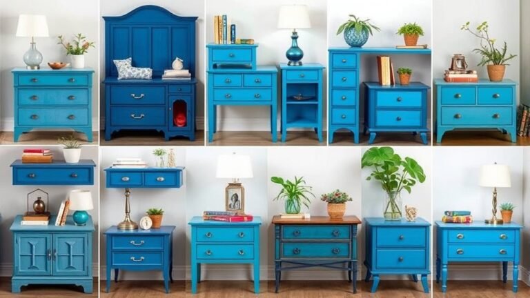 stylish blue bedside table ideas