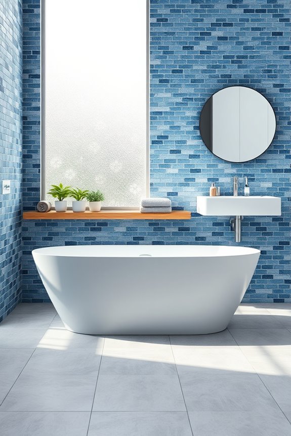 stylish blue mosaic retreat