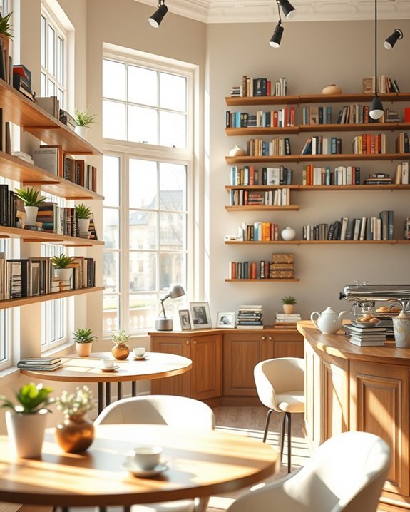 stylish book organization shelves