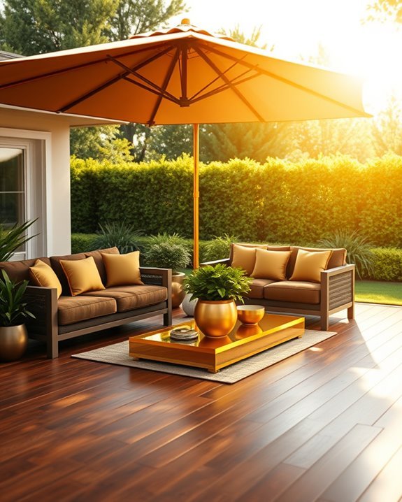 stylish brown and gold decor