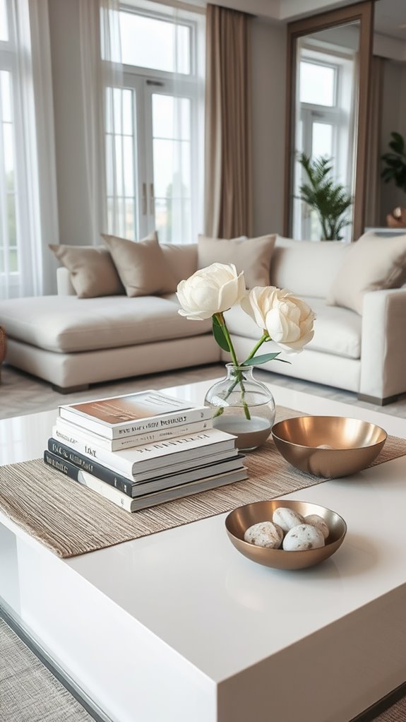 stylish coffee table arrangement