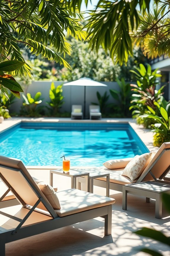 stylish comfort by poolside