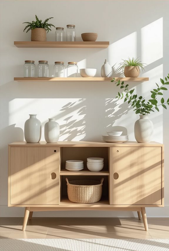 stylish concealed woven storage