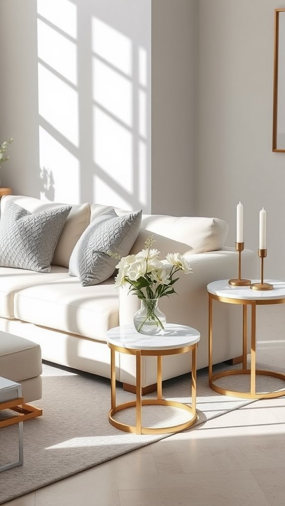 stylish contemporary accent tables