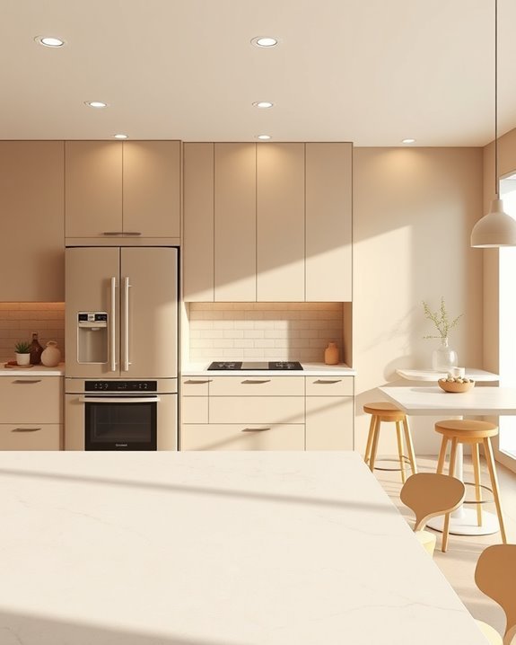 stylish contemporary beige appliances