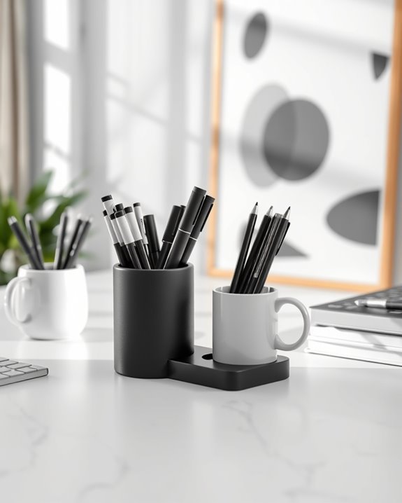stylish coordinated office supplies