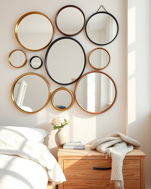 stylish decorative mirror arrangement