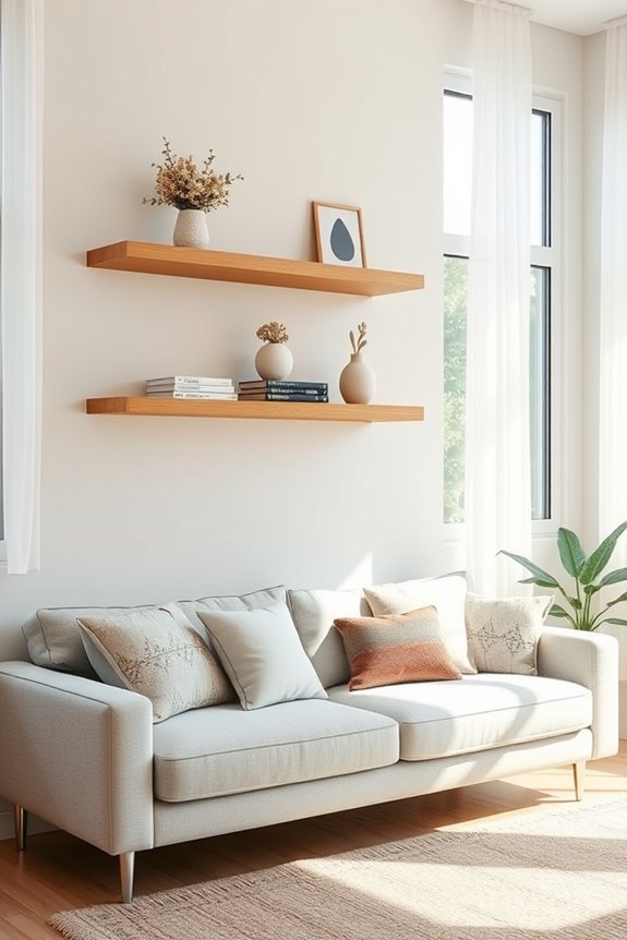 stylish diy floating shelves
