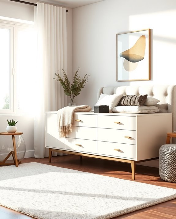 stylish dresser enhances organization