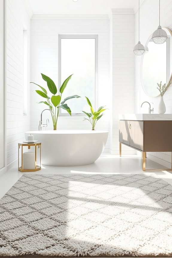 stylish durable bathroom rugs