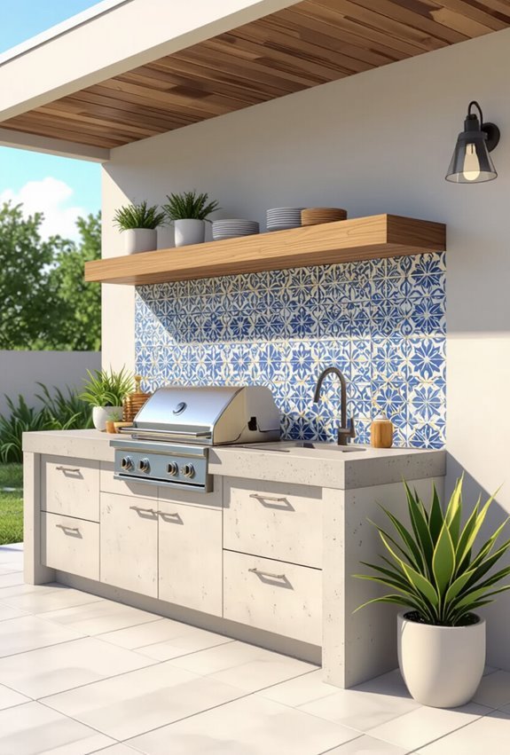stylish durable mosaic backsplash accents