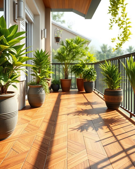 stylish easy care balcony flooring