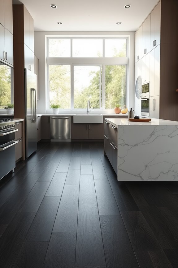 stylish eco friendly kitchen flooring