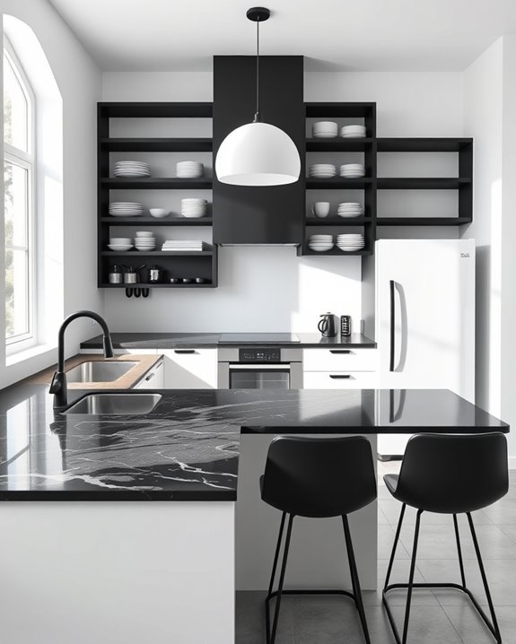 stylish efficient black and white