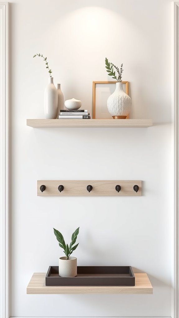 stylish entryway shelf decor