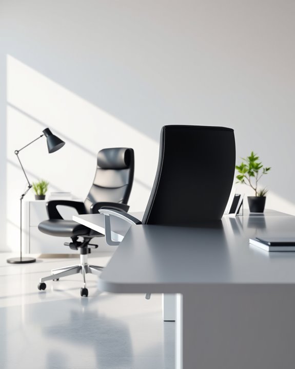 stylish ergonomic black chairs