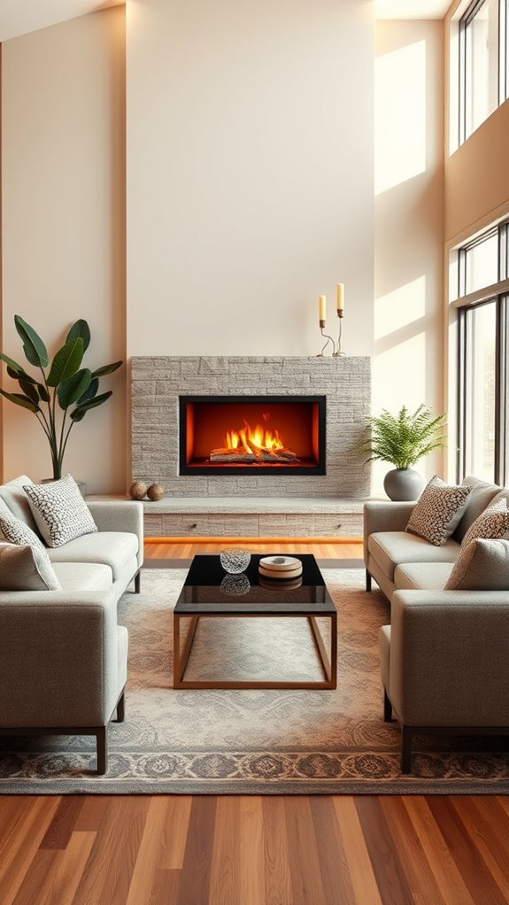 stylish fireplace centerpiece decor