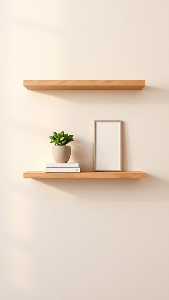 stylish floating shelf arrangements
