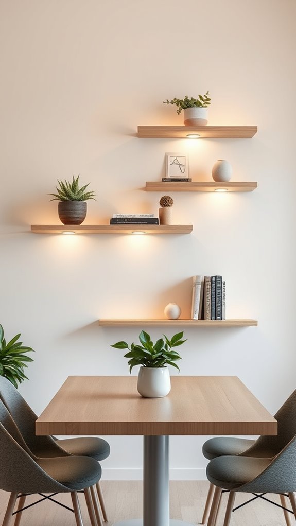 stylish floating shelf decor
