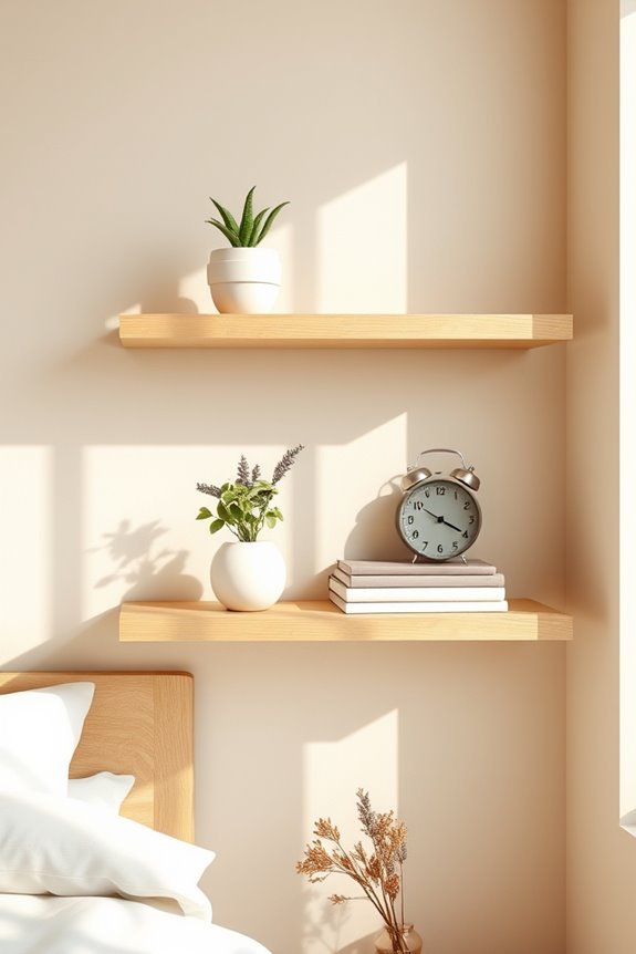 stylish floating shelf decor