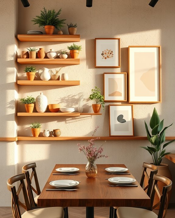 stylish floating shelf decor