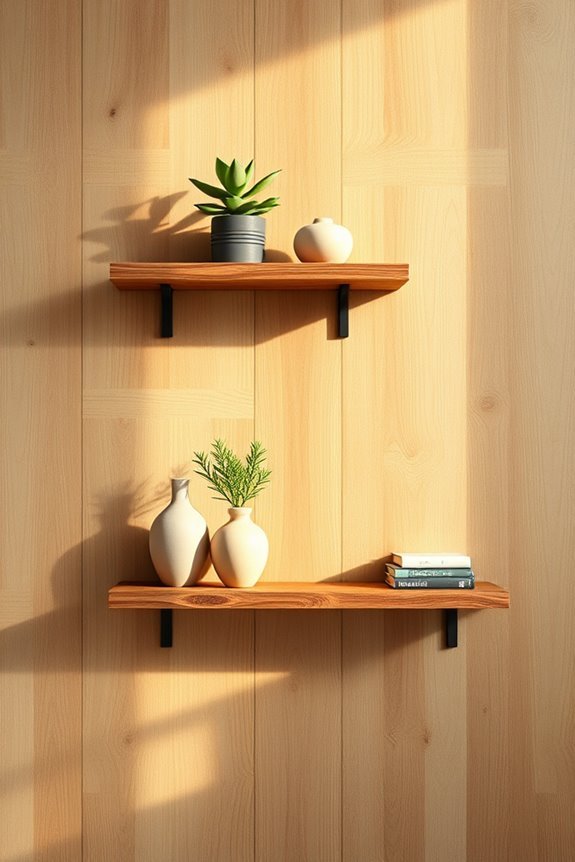 stylish floating shelf decor
