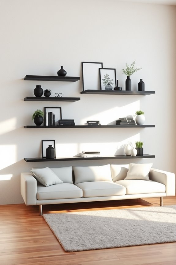 stylish floating shelf decor
