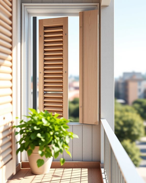 stylish functional balcony shutters