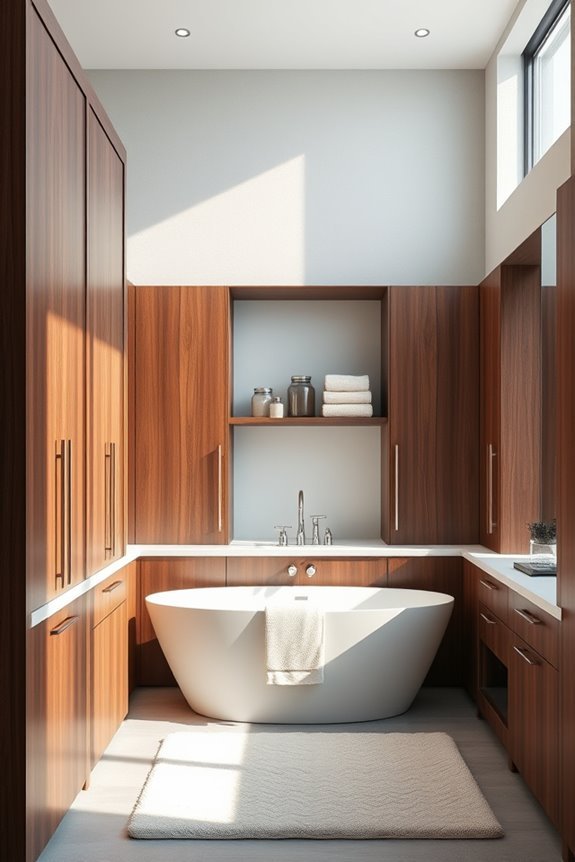 stylish functional bathroom storage