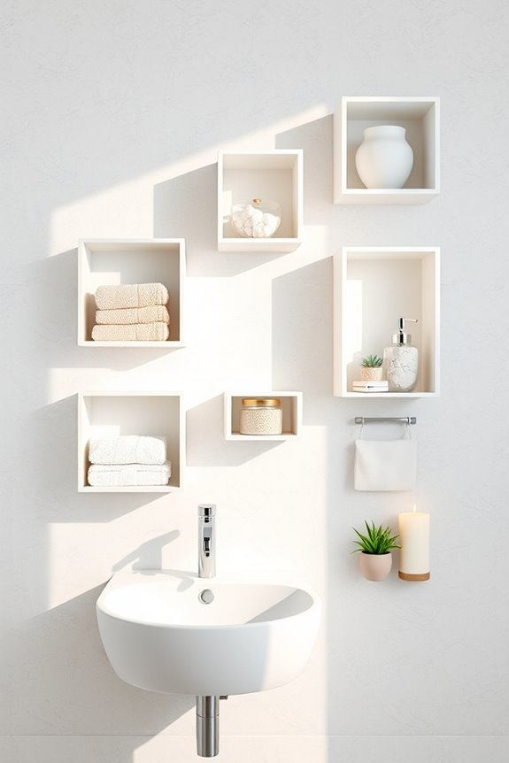 stylish functional bathroom storage