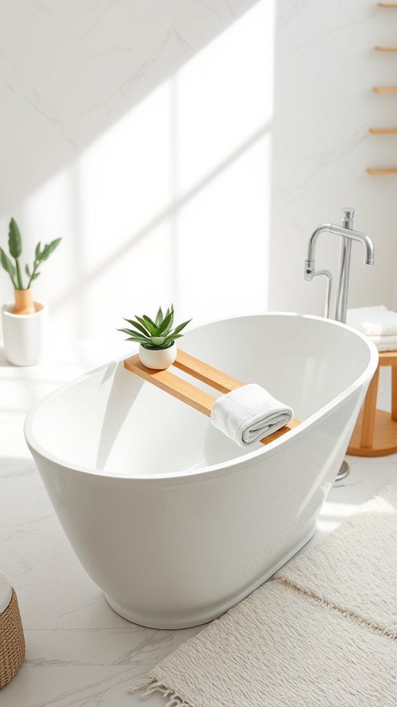 stylish functional bathtub trays
