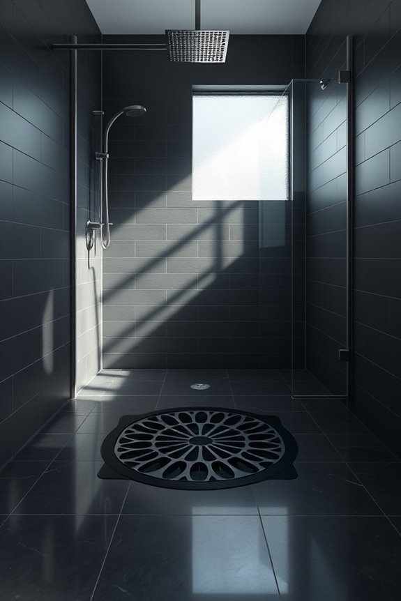 stylish functional black drains