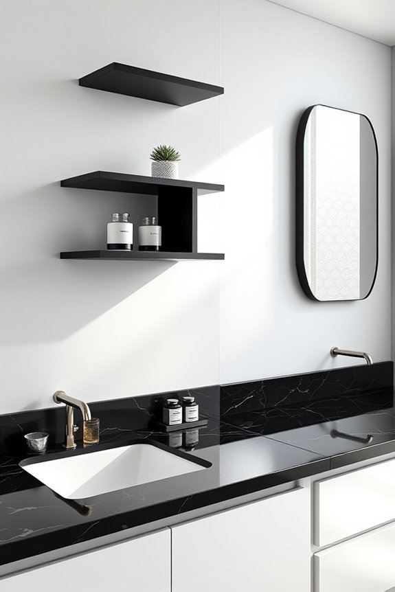 stylish functional black granite