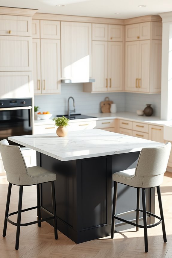 stylish functional black island
