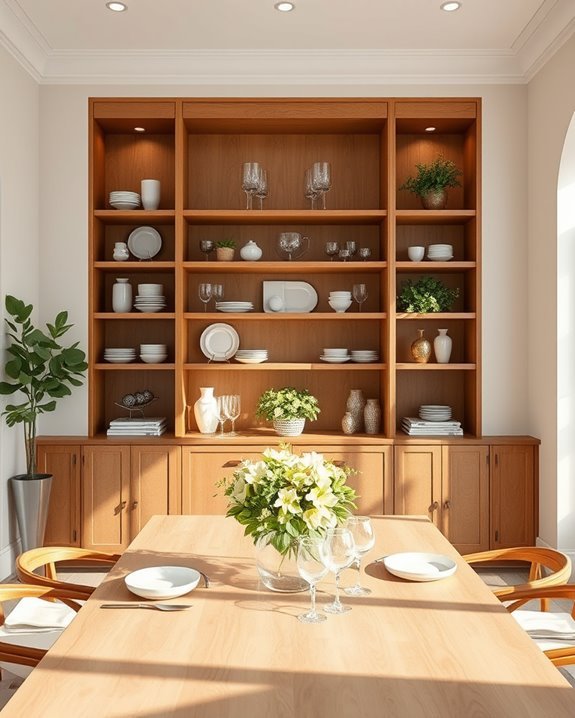 stylish functional buffet shelves