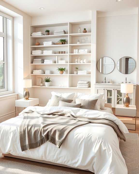 stylish functional built in shelving