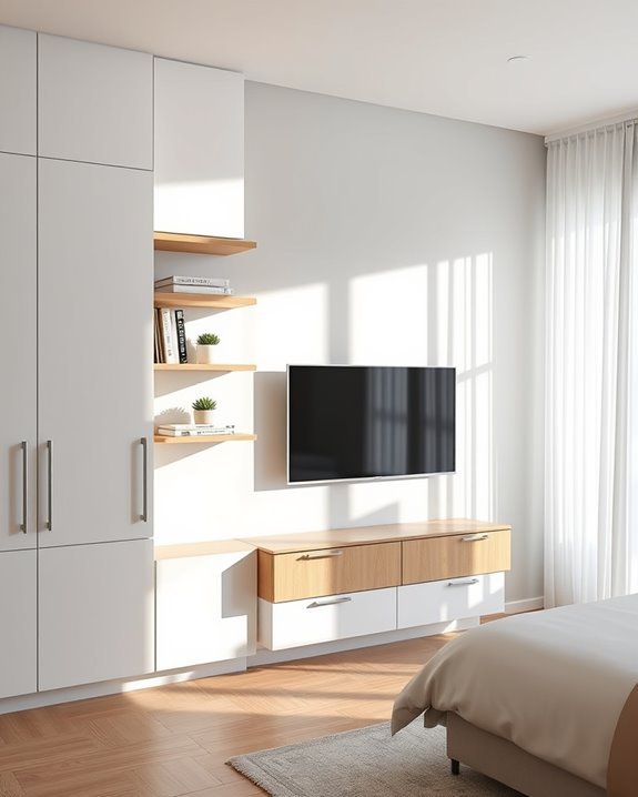 stylish functional floating shelves