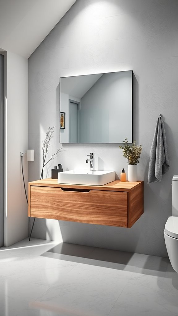 stylish functional floating vanities