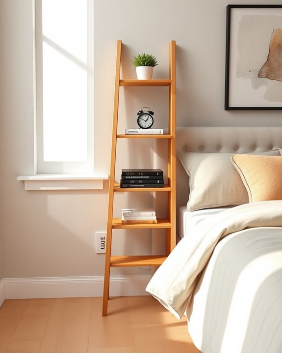 stylish functional ladder nightstands